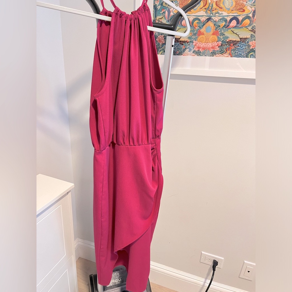 Small Raspberry halter dress
